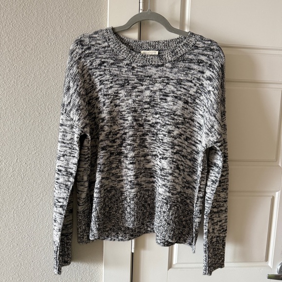 Eileen Fisher Scoop Neck Sweater Organic Cotton Alpaca Wool Blend Marled Small - Picture 3 of 8
